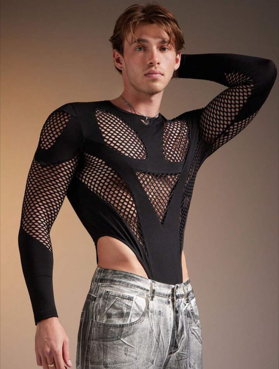 Shadow Mesh Cut- Out Bodysuit